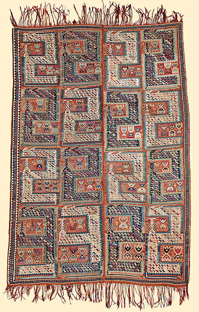 Rare Caucasian Verneh Sumack Carpet, c1880