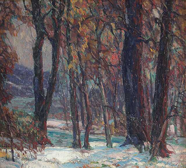 CARL RUDOLPH KRAFFT , "EARLY SNOW", c1920