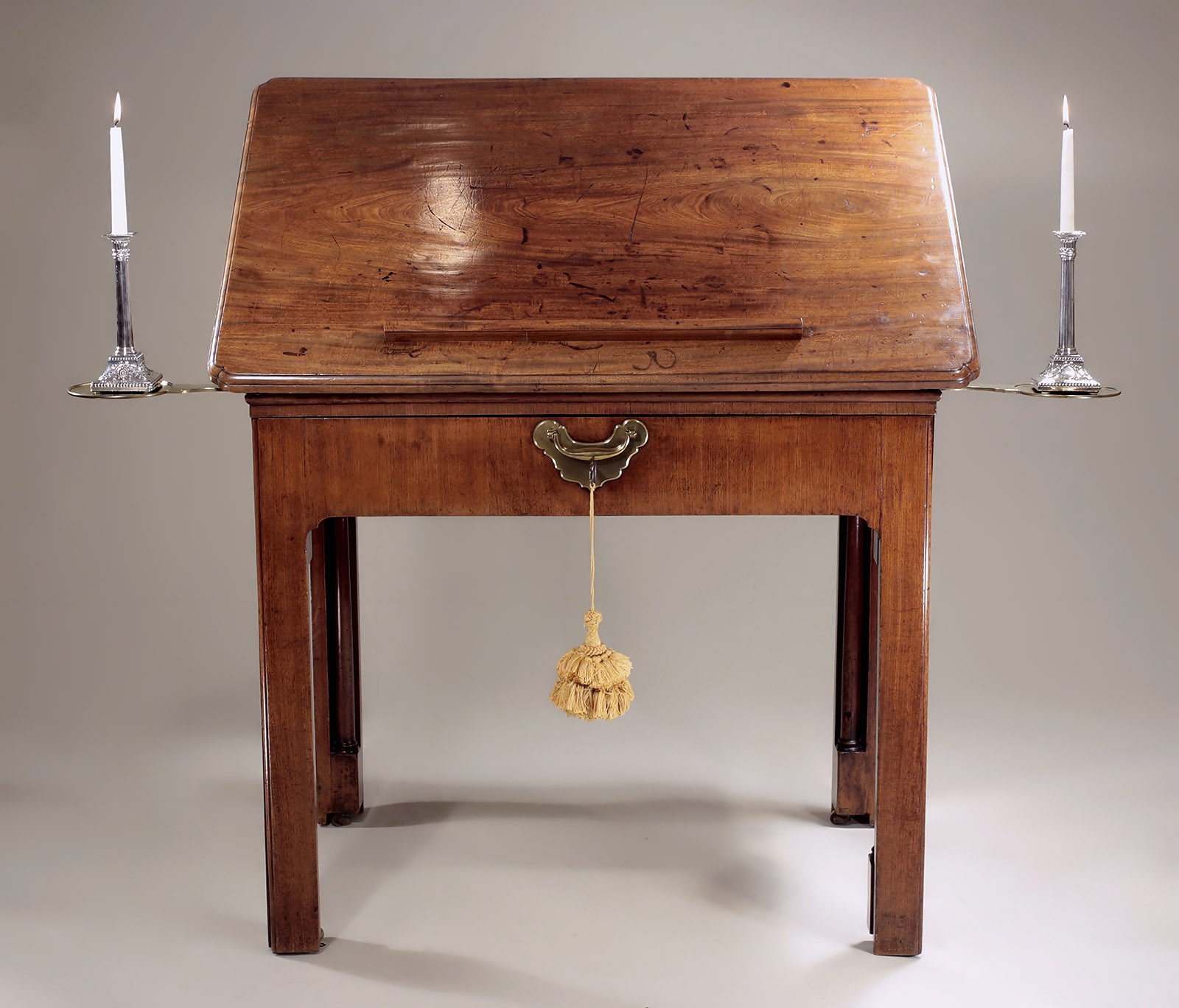 Fine George II Faded Mahogany Adjustable Architects Desk & Writing Table c1745, Large Image