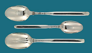 Three George II Irish Silver Marrow Spoons