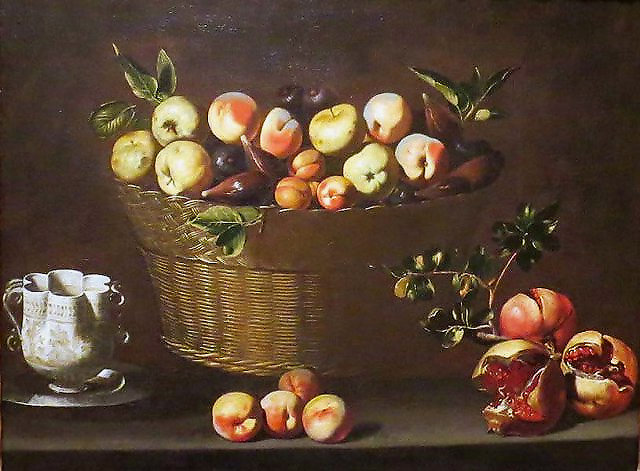 Attributed to Juan de Zurbarán “A Basket of Fruit with Bernegal” c1645
