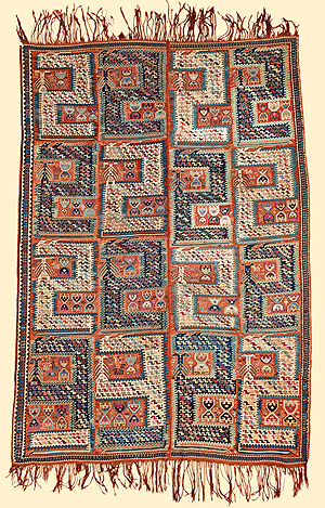 Rare Caucasian Verneh Dragon Sileh Carpet, Caucasus, c1880, Approximately 8'10" X 6'1"