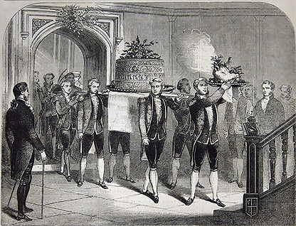 "A Christmas Cake and Boar’s Head, Twelfth Night", Engraving