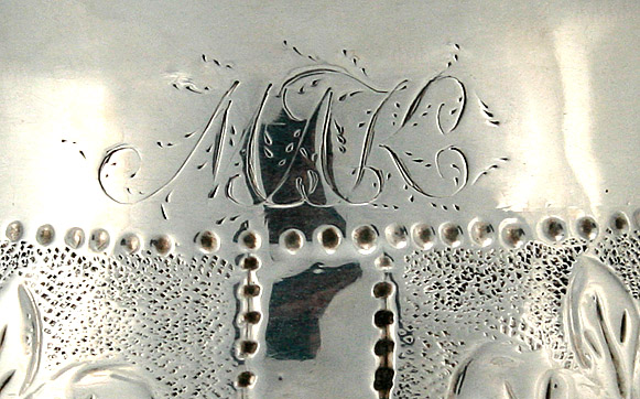 Commonwealth or Charles II Miniature Silver Porringer, Marked IG, monogram