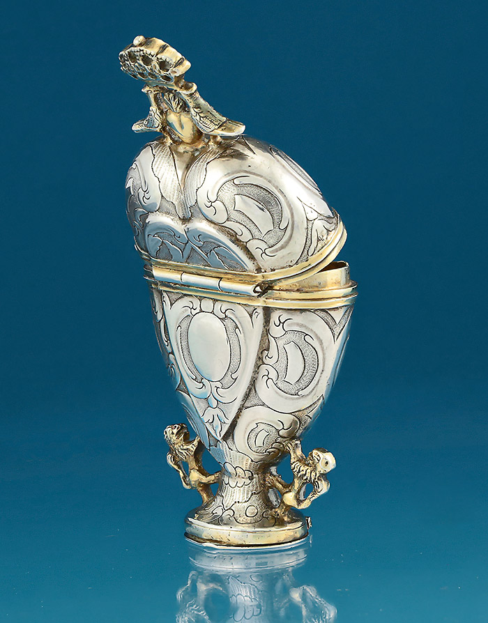Frederick VI Silver Heart-Form Hovedvansaeg, Copenhagen, c1793