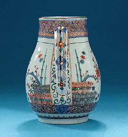 Dutch-Decorated Japanese Pear Form Porcelain Tankard