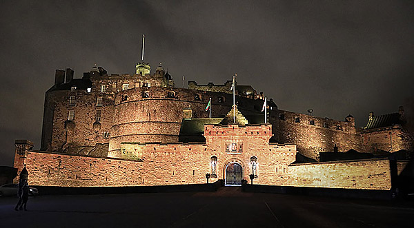 Edinburgh Castle viewed from the front courtyard