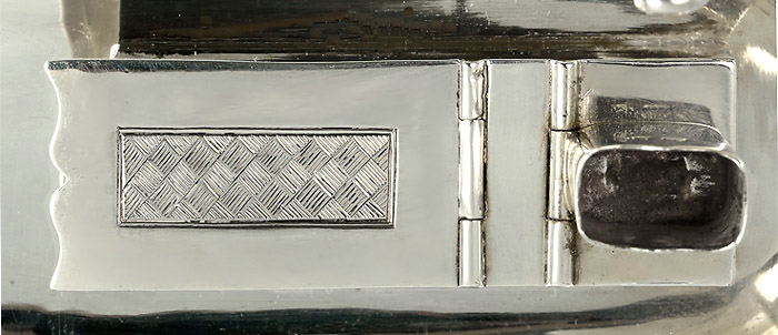 Edward VII Silver Desk Compendium with Sealing Wax Holder, Myall, 1903, engraved vesta cover