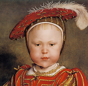 'Edward VI as a Child' (detail), Hans Holbein the Younger, probably 1538
