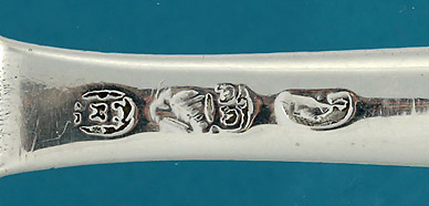 EARLY GEORGE II IRISH SILVER MARROW SPOON, Esther Forbes, Dublin, c1730, With Rattail Attachment, marks