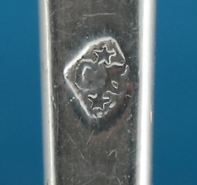 Early George III Irish Hook-End Basting Spoon, Christopher Skinner, Dublin, 1767, maker's mark
