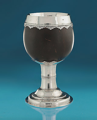 George III Scottish Provincial Silver-Mounted Coconut Cup, William Young, Dundee, Scotland, c1810