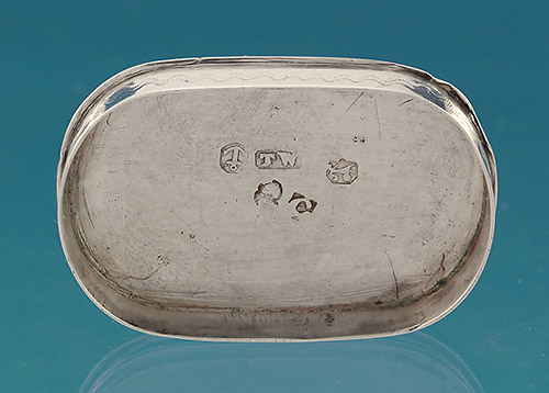 George III Silver Nutmeg Grater, Thomas Willmore, Birmingham, 1800, makers marks