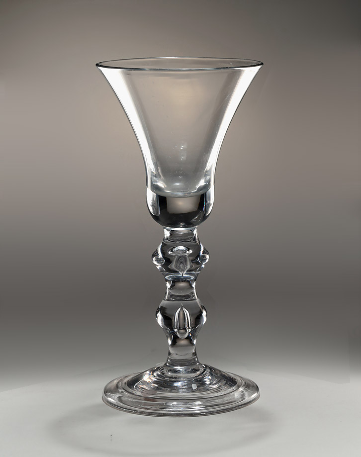 George II Balulster Wine Glass, England, 1730-35
