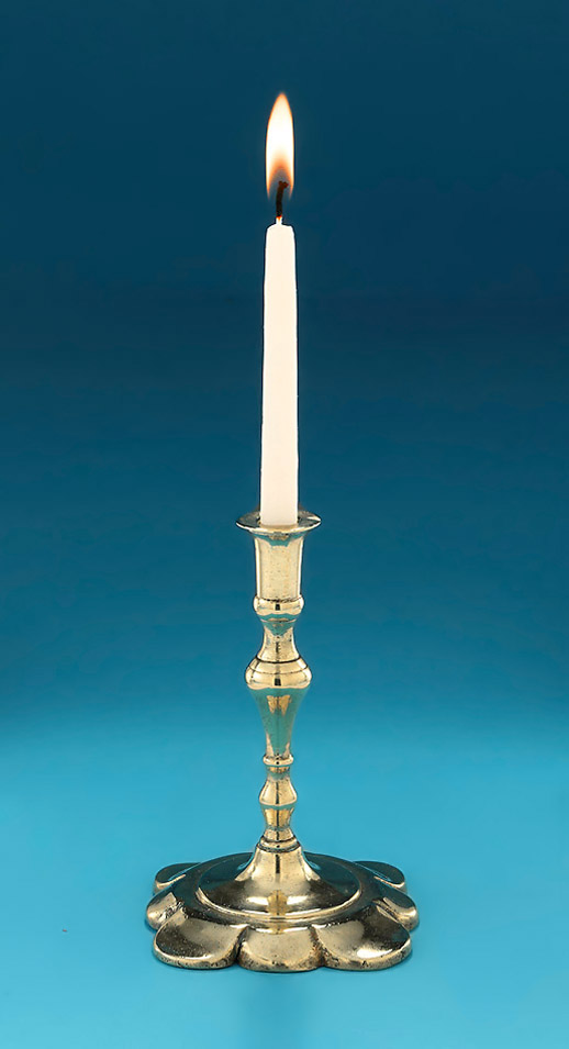George II Brass Taperstick, England, c1740-45 