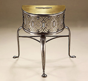 George II Pierced Steel & Brass Trivet (Footman), England, c1750