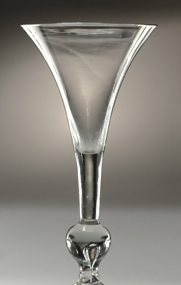 George II Tall Baluster 'Kit-Cat' Type Wine Glass, England, c1730 