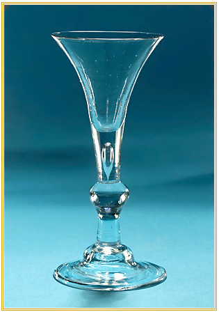 George II Tall Baluster "Kit-Cat" Type Wine Glass, England, c1730