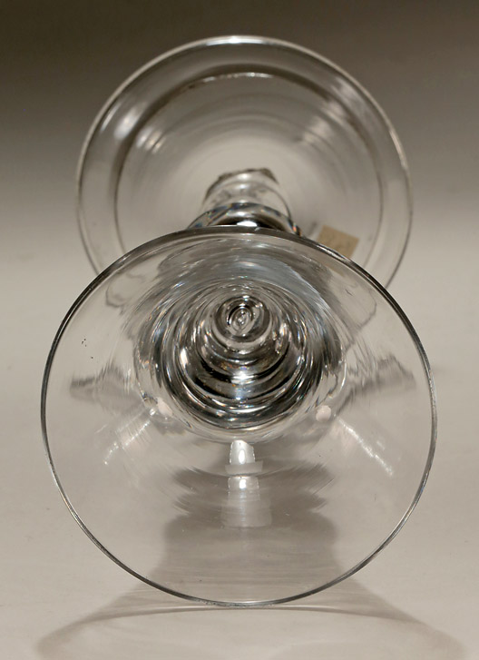 George I Two-Teared Baluster Wine Glass, England, c1720