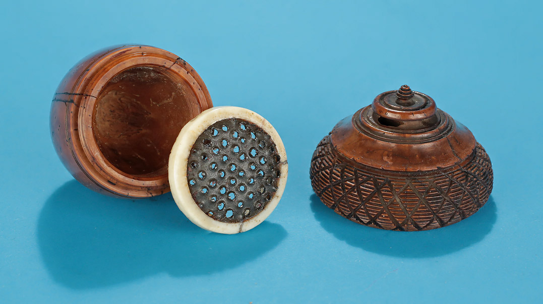 Georgian Carved Coquilla Nut Nutmeg Grater, Early 19th Century