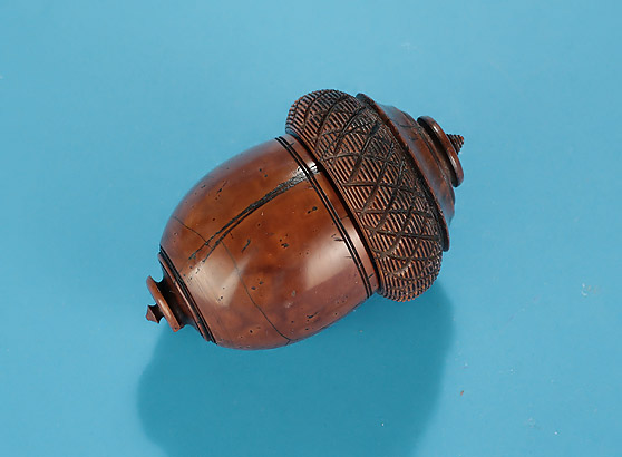 Georgian Carved Coquilla Nut Nutmeg Grater, Early 19c, England