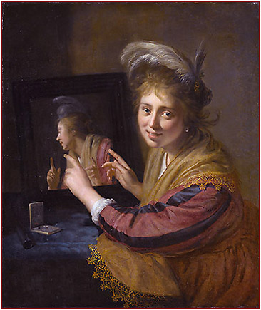 Girl at a Mirror, 1632, Paulus Moreelse, Rijksmuseum Amsterdam