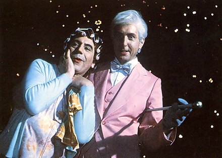 TERRY JONES, ERIC IDLE PICTURE FROM THE RONALD GRANT ARCHIVE Monty Python's The Meaning of Life (BR1983),RGR Collection / Alamy Stock Photo  