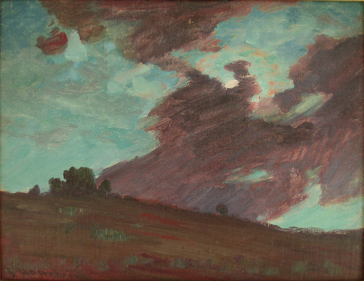 Jean Mannheim, California, Storm Clouds, Oil on Canvas