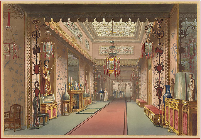 "Chinese Gallery As It Was", Plate XV in Illustrations of Her Majesty's Palace at Brighton,