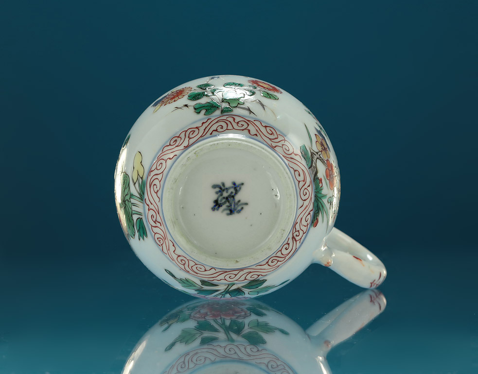 Kangxi Famille Verte Porcelain 'Tankard, China, 1662-1722 , with lingzhi mark