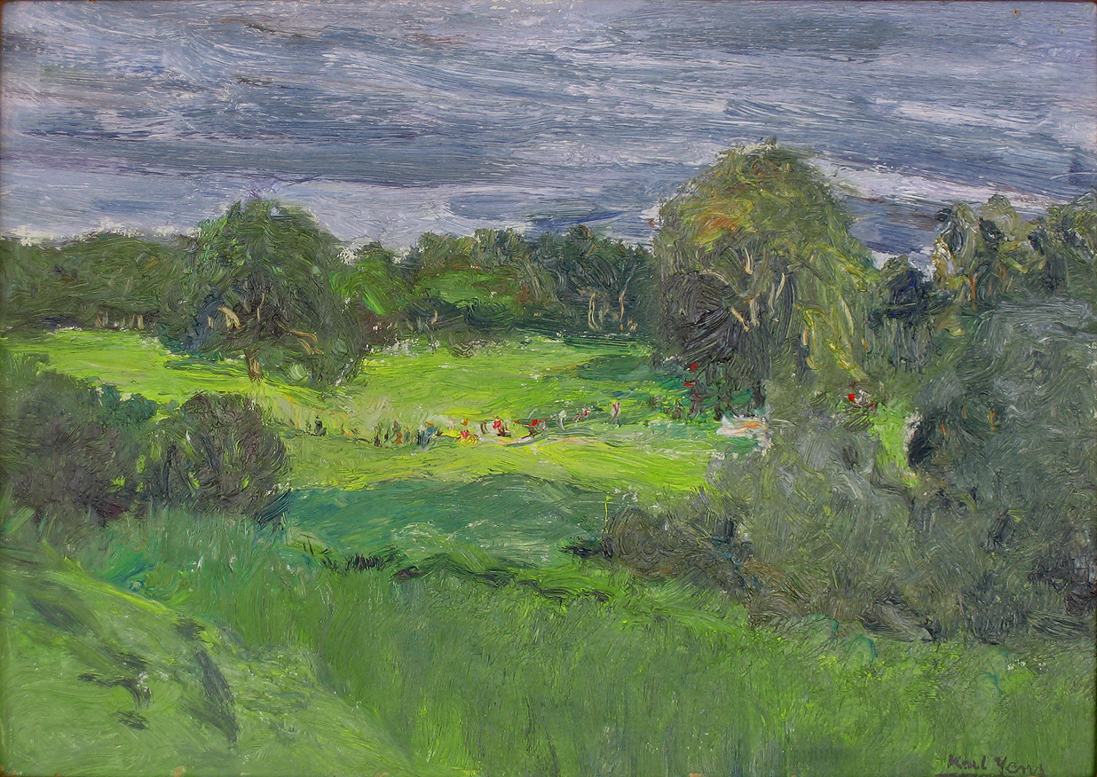 Karl Julius Yens, The Famous Yenish Park, 1931, Oil on Canvas, Provenance, Laguna Art Museum