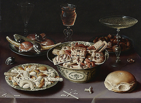 Still Life with Porcelain, Sweets and Nuts, Osias Beert, Private Collection