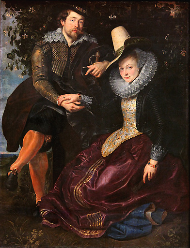 Peter Paul Rubens, 1609, The Artist & His First Wife Isabella Brunt in the Honeysuckle Bower