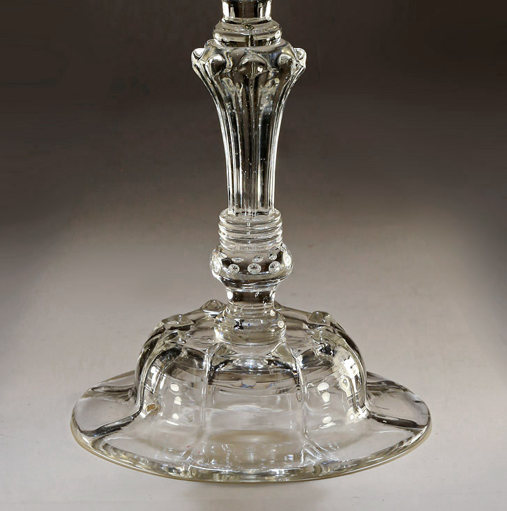 Rare George II Composite Stem Glass Candlestick, England, c1740 