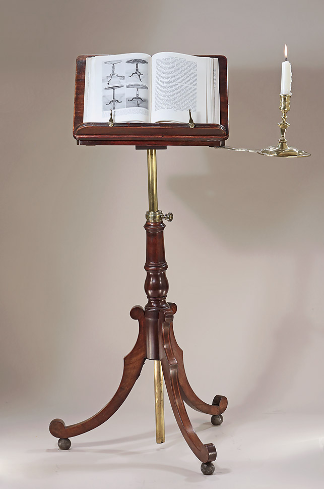 Regency Cuban Mahogany & Brass Adjustable Reading or Music Stand, c1815