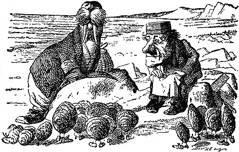 "Walrus & The Carpenter, (from "Alice in Wonderland", Lewis Carroll, illustrated by John Tenniel)