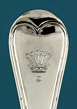 Fine William IV Paul Storr Silver Basting Spoon,, London 1835 , crest